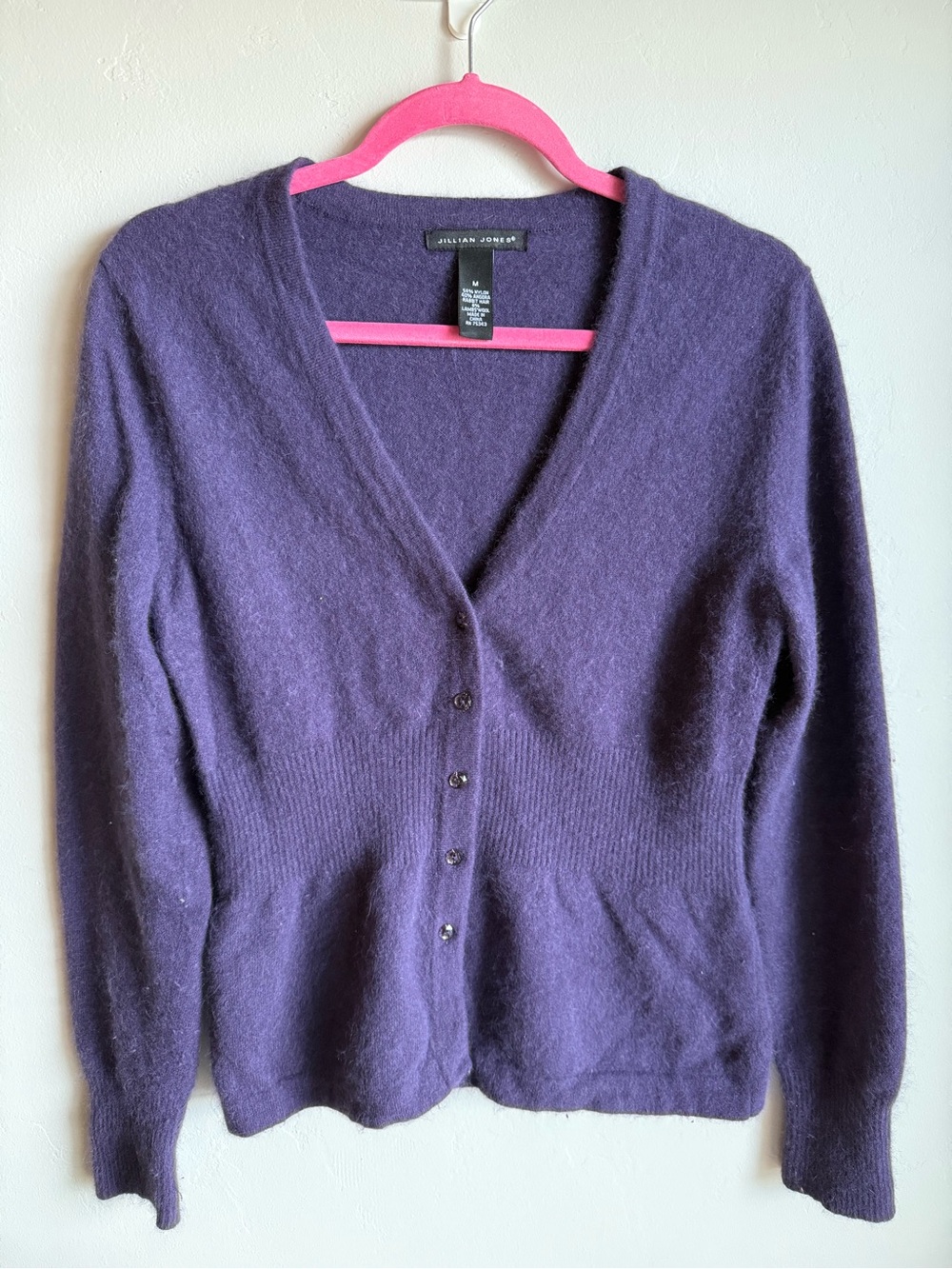 Angora Rabbit Hair Wool Purple Sweater
